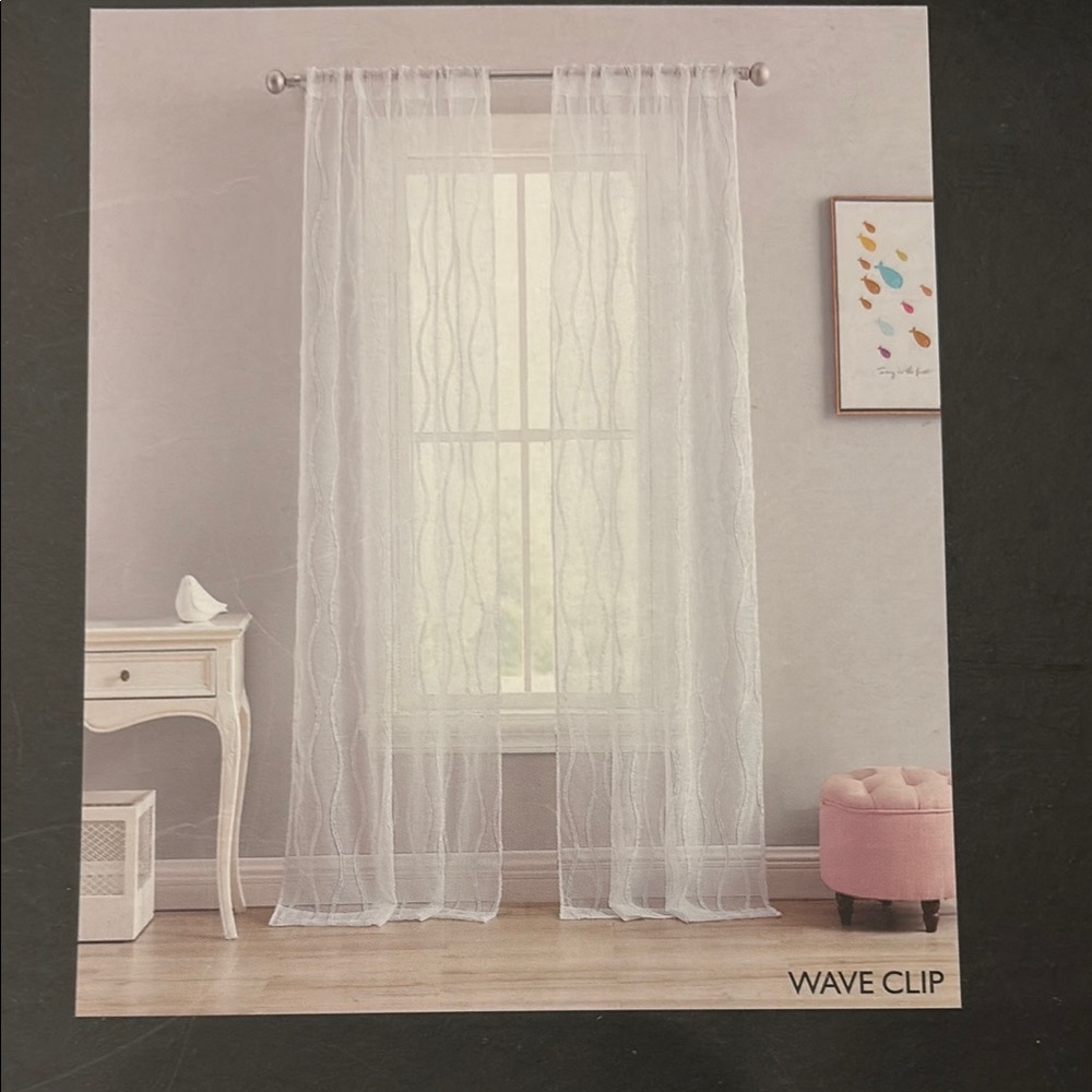Laura Ashley kids window panels curtains sheers NEW